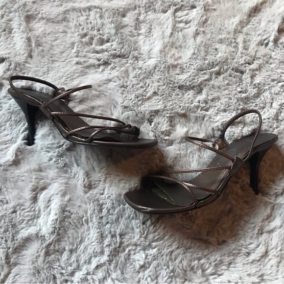 Circa 2000 Premiere Collection Bistro strap oh heeled sandals metallic brown - Picture 3 of 10